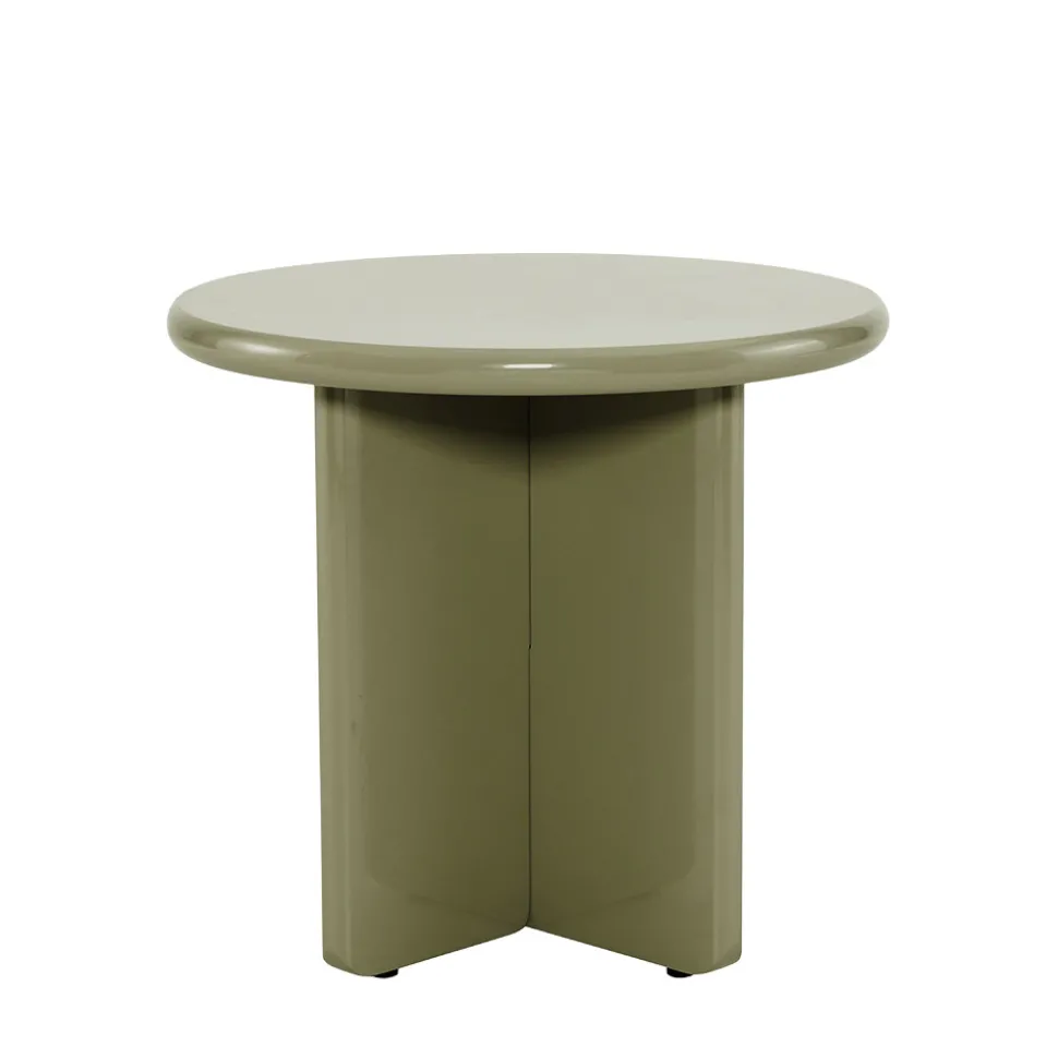 PALOMA Table d'appoint ronde en bois laqué ø50cm