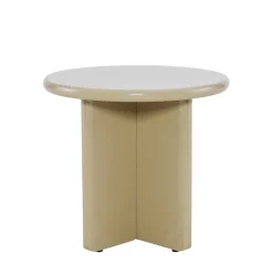 PALOMA Table d'appoint ronde en bois laqué ø50cm