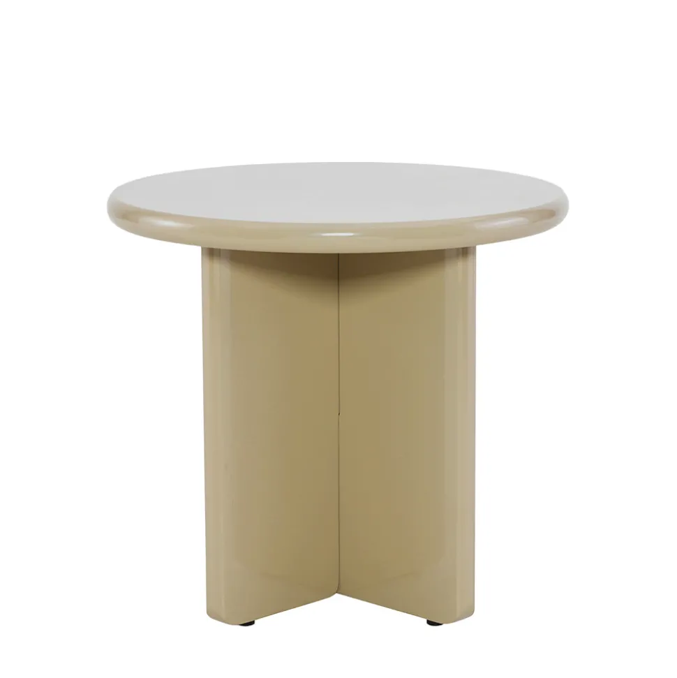 PALOMA Table d'appoint ronde en bois laqué ø50cm