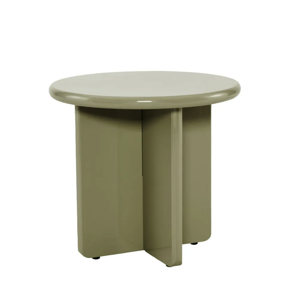 PALOMA Table d'appoint ronde en bois laqué ø50cm