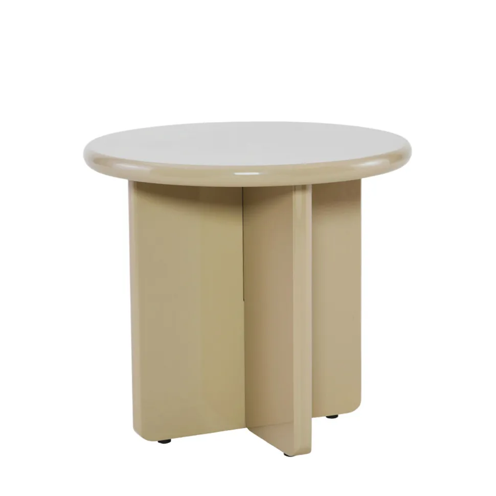 PALOMA Table d'appoint ronde en bois laqué ø50cm