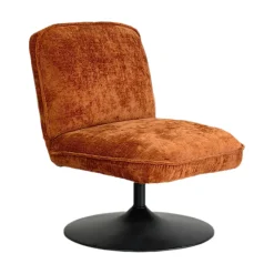 PARBO Fauteuil pivotant en velours côtelé pied tulipe