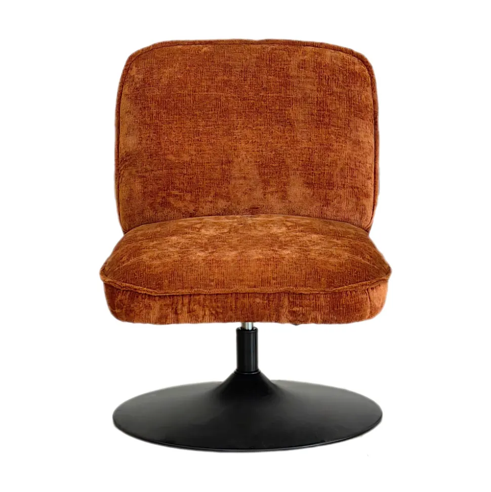 PARBO Fauteuil pivotant en velours côtelé pied tulipe