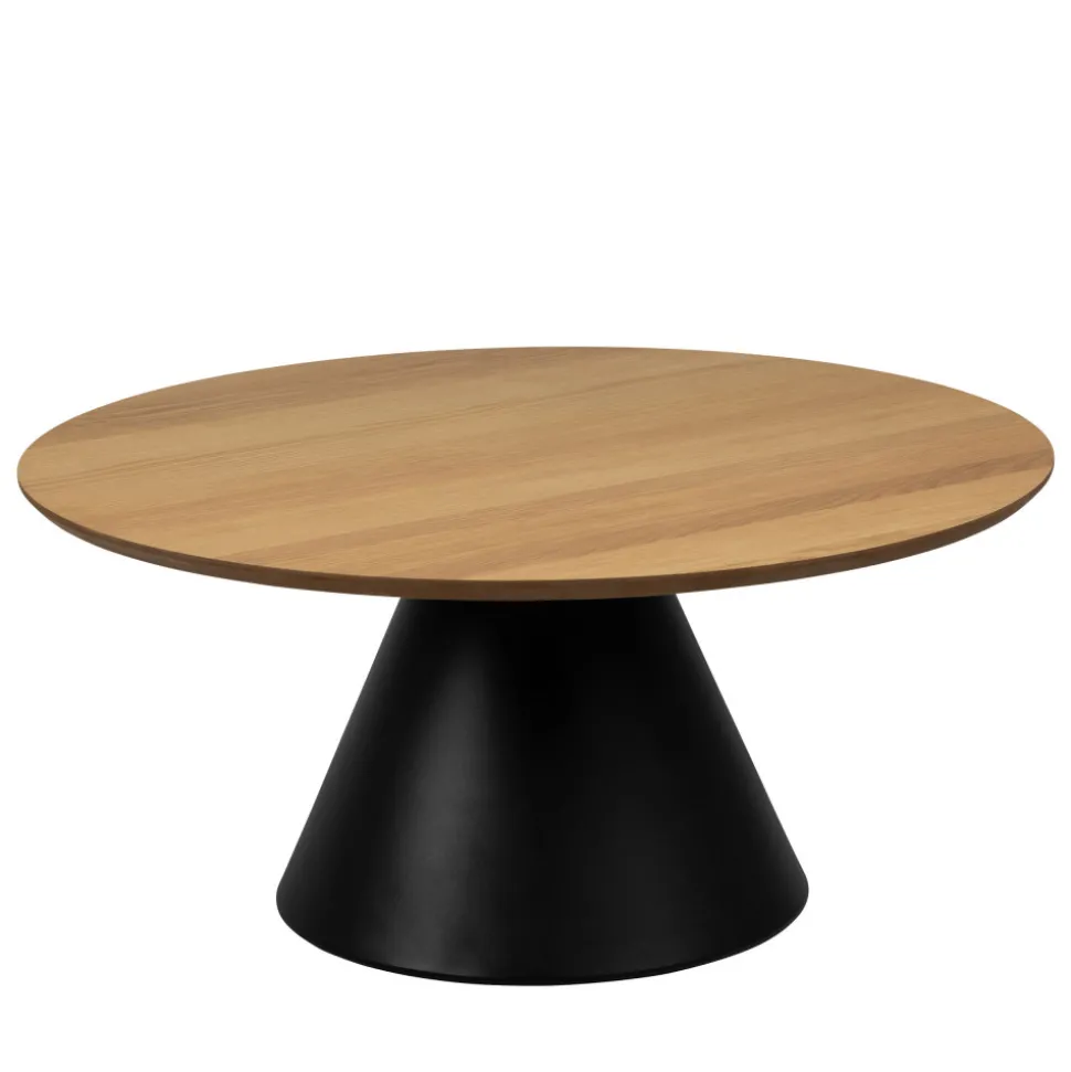 PARIDES Table basse ronde en bois ø85cm