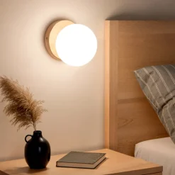 PAULO Applique murale en bois et verre