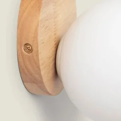 PAULO Applique murale en bois et verre