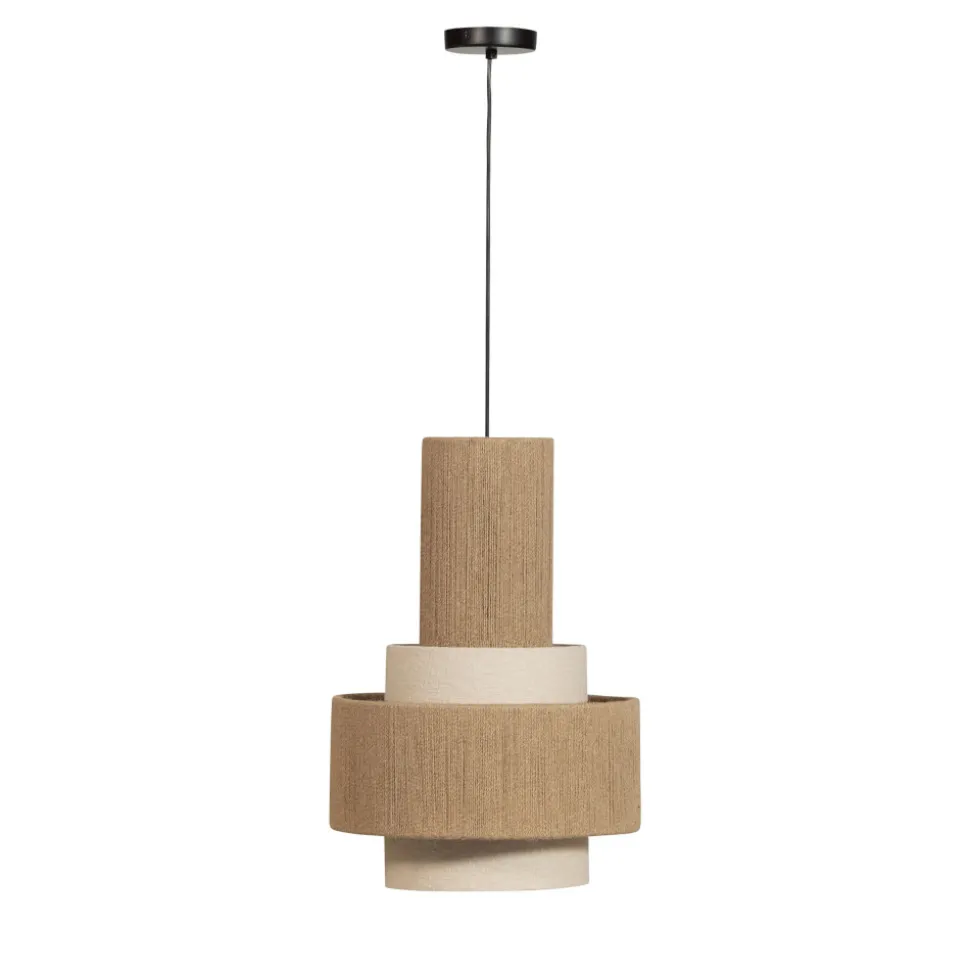 PELLE Suspension ronde en corde ø38cm