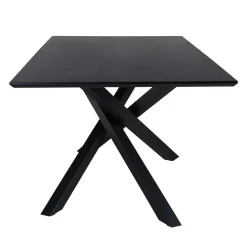 PIAZZA Table à manger 8 personnes en bois et métal