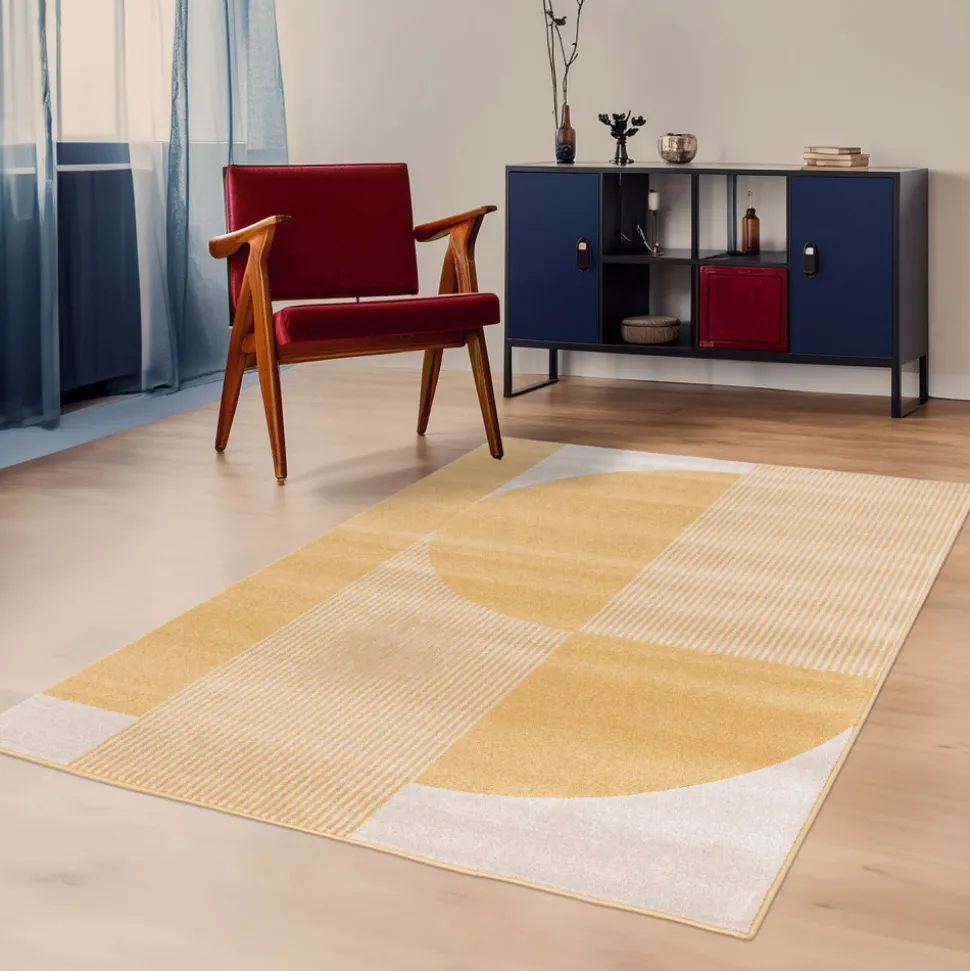 PILO Tapis à motifs géométriques arrondis