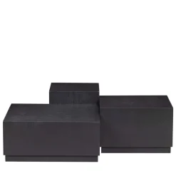 PIM Lot de 3 tables basses en bois