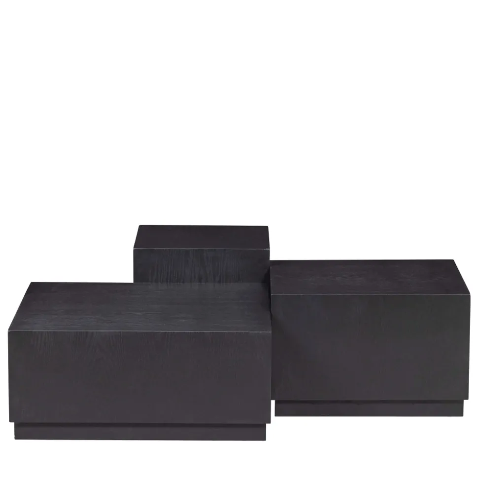 PIM Lot de 3 tables basses en bois