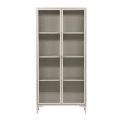 PIRING Vaisselier 2 portes en verre et métal H190cm
