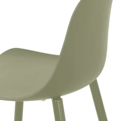 PORTLAND Lot de 4 tabourets de bar intérieur et extérieur en plastique et métal H65cm