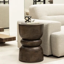 PULAU Table d'appoint en bois massif ø33,5cm