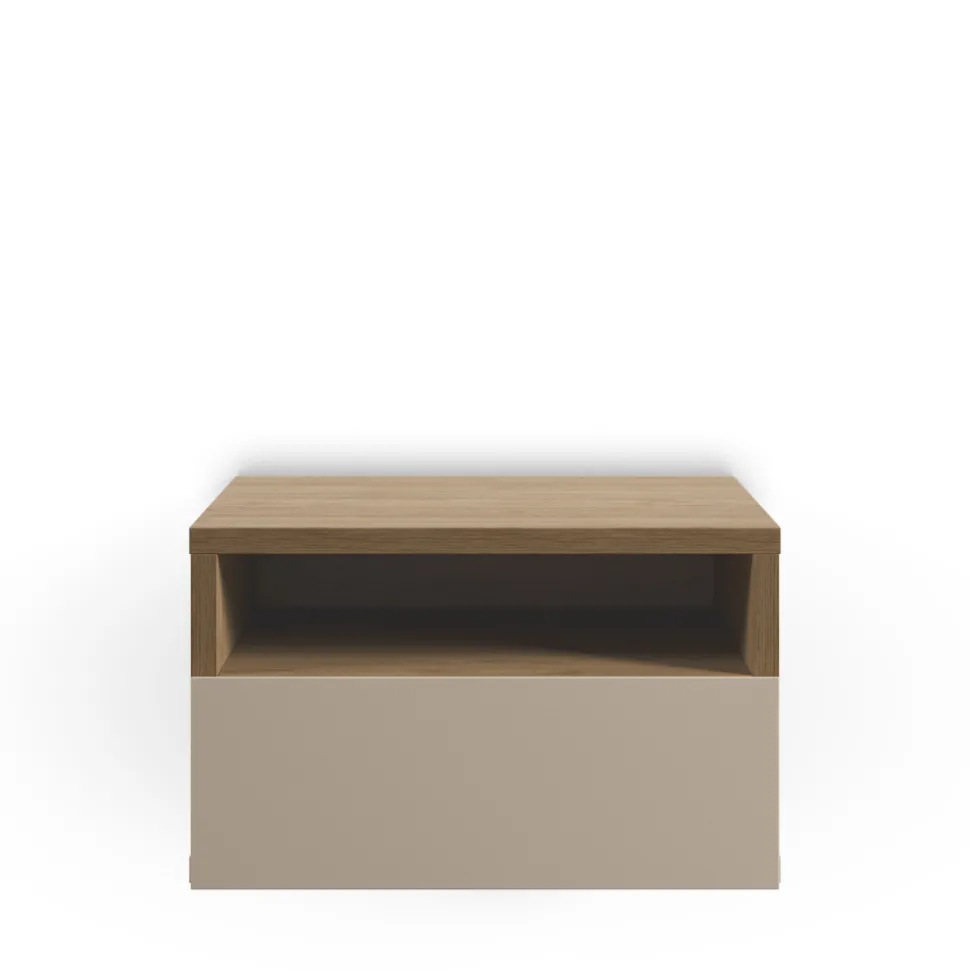 QUENOR Table de chevet murale 1 tiroir en bois