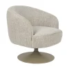 RENATE Fauteuil pivotant en tissu et métal
