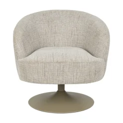 RENATE Fauteuil pivotant en tissu et métal