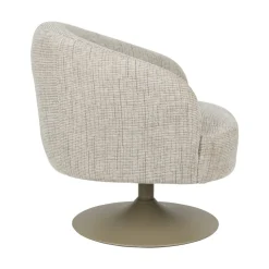 RENATE Fauteuil pivotant en tissu et métal