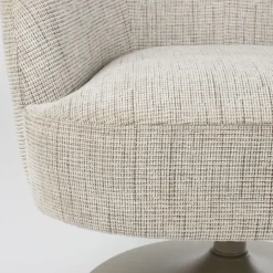 RENATE Fauteuil pivotant en tissu et métal
