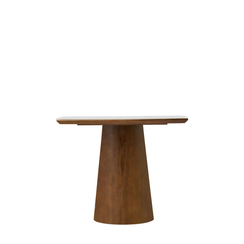 RENO Table à manger 8 personnes effet marbre et bois