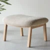 RILE Repose-pieds en tissu et bois