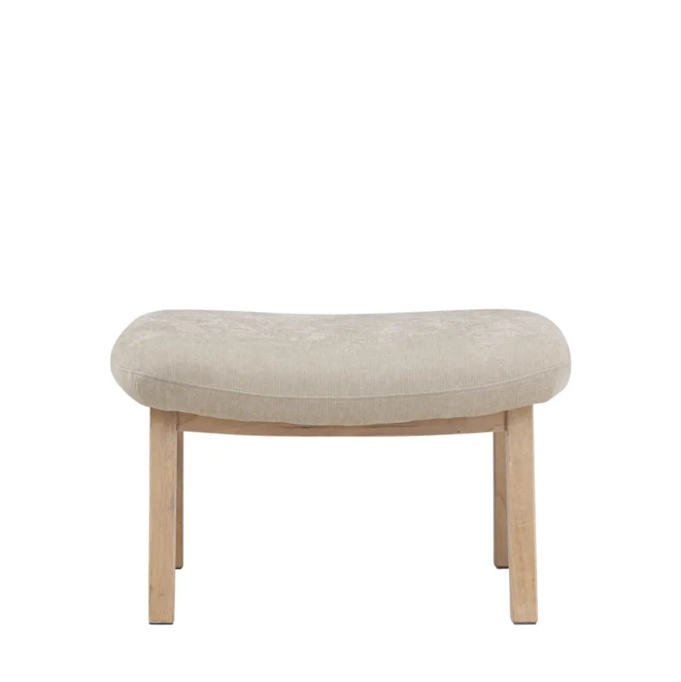 RILE Repose-pieds en tissu et bois