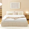 ROMEO Lit coffre en tissu chenille 160x200cm