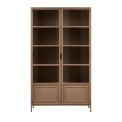 RONJA Vaisselier 2 portes en verre et métal H189cm