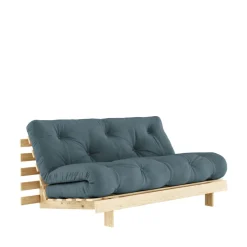 ROOTS Canapé convertible 160x200cm en bois naturel et tissu