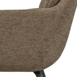 RUNA Lot de 2 fauteuils de table en tissu et métal