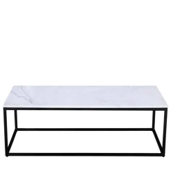 SAKU Table basse en marbre et métal 120x65cm