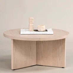 SALTO Table basse ronde en bois ø85cm