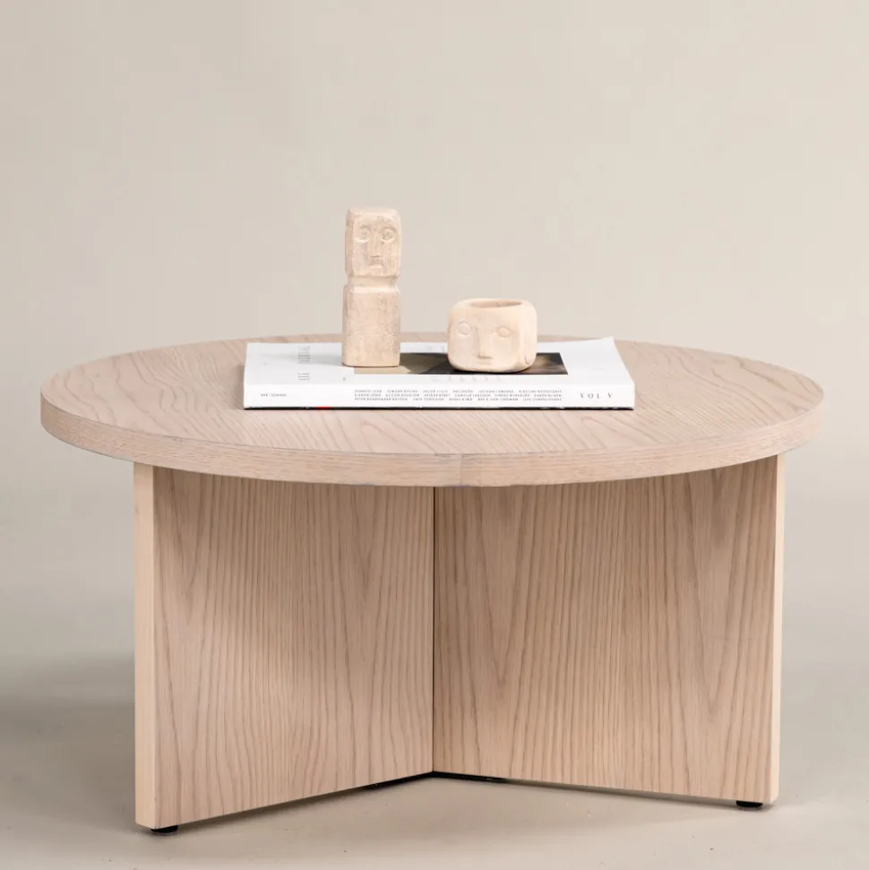 SALTO Table basse ronde en bois ø85cm