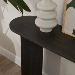 SAM Console ovale en bois L150cm