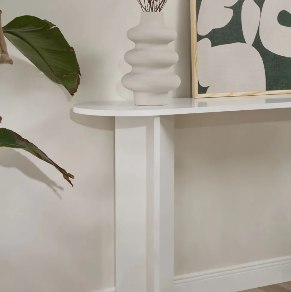 SAM Console ovale en bois L150cm