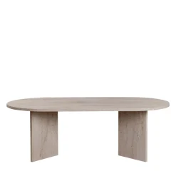 SAM Table basse ovale effet travertin 119x60cm