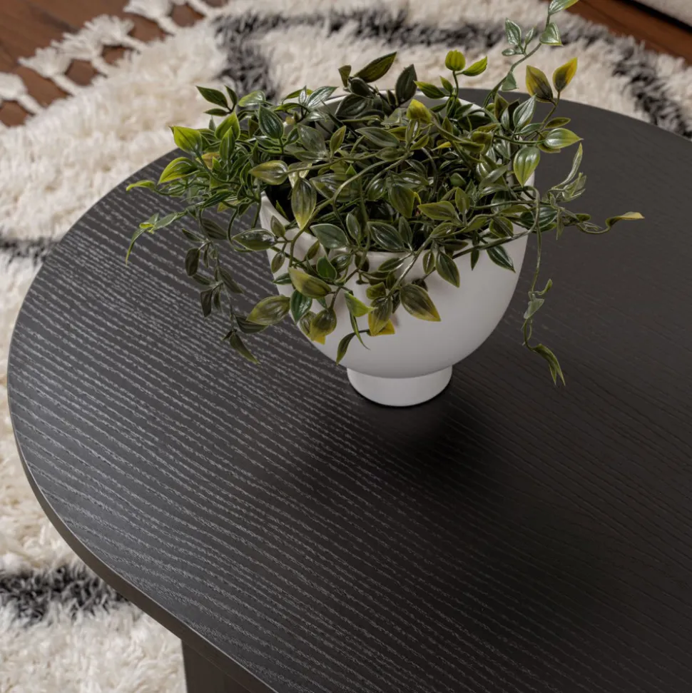 SAM Table basse ovale en bois 119x60cm