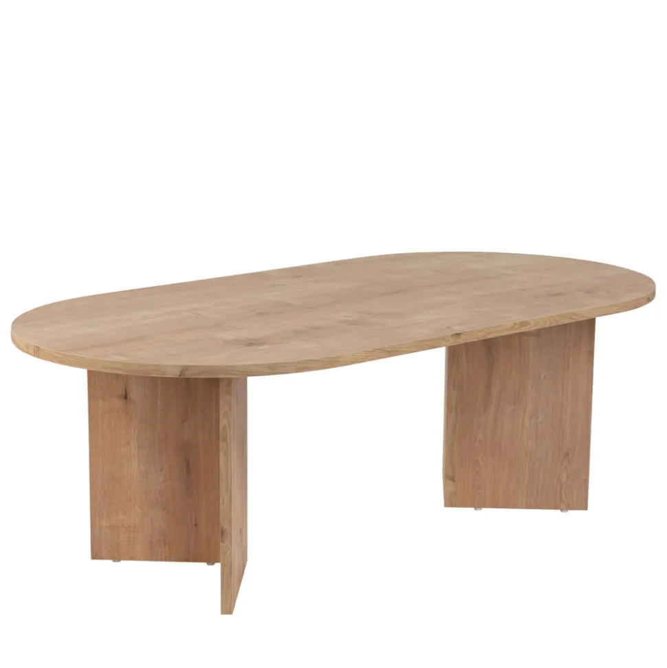 SAM Table basse ovale en bois 119x60cm