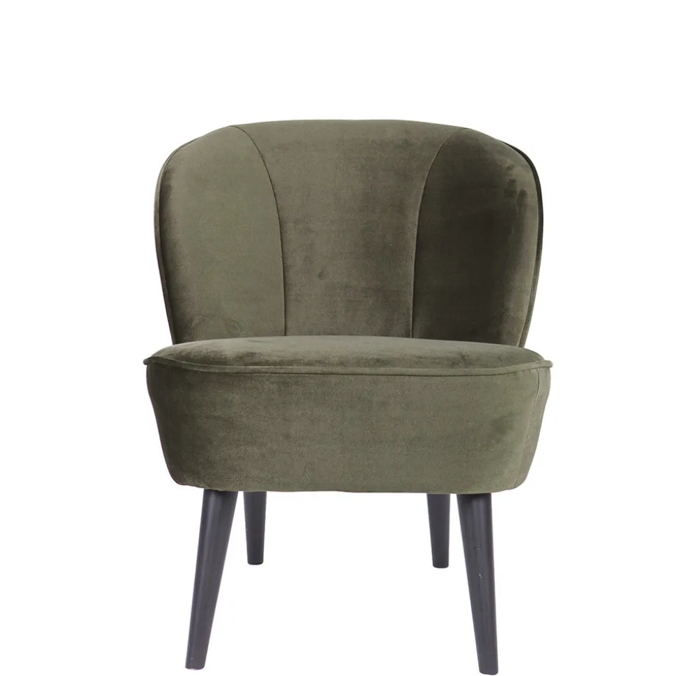 SARA Fauteuil cocktail en velours