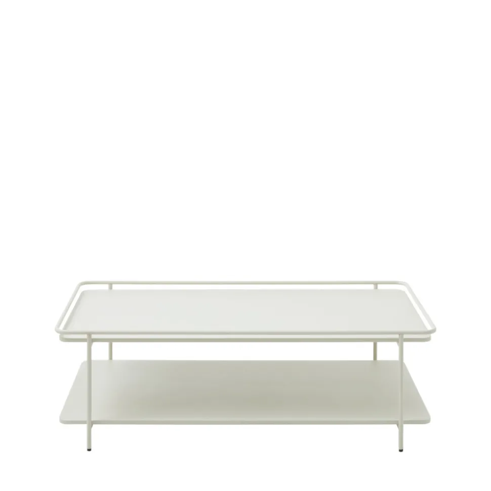 SARANDA Table basse 2 plateaux en métal