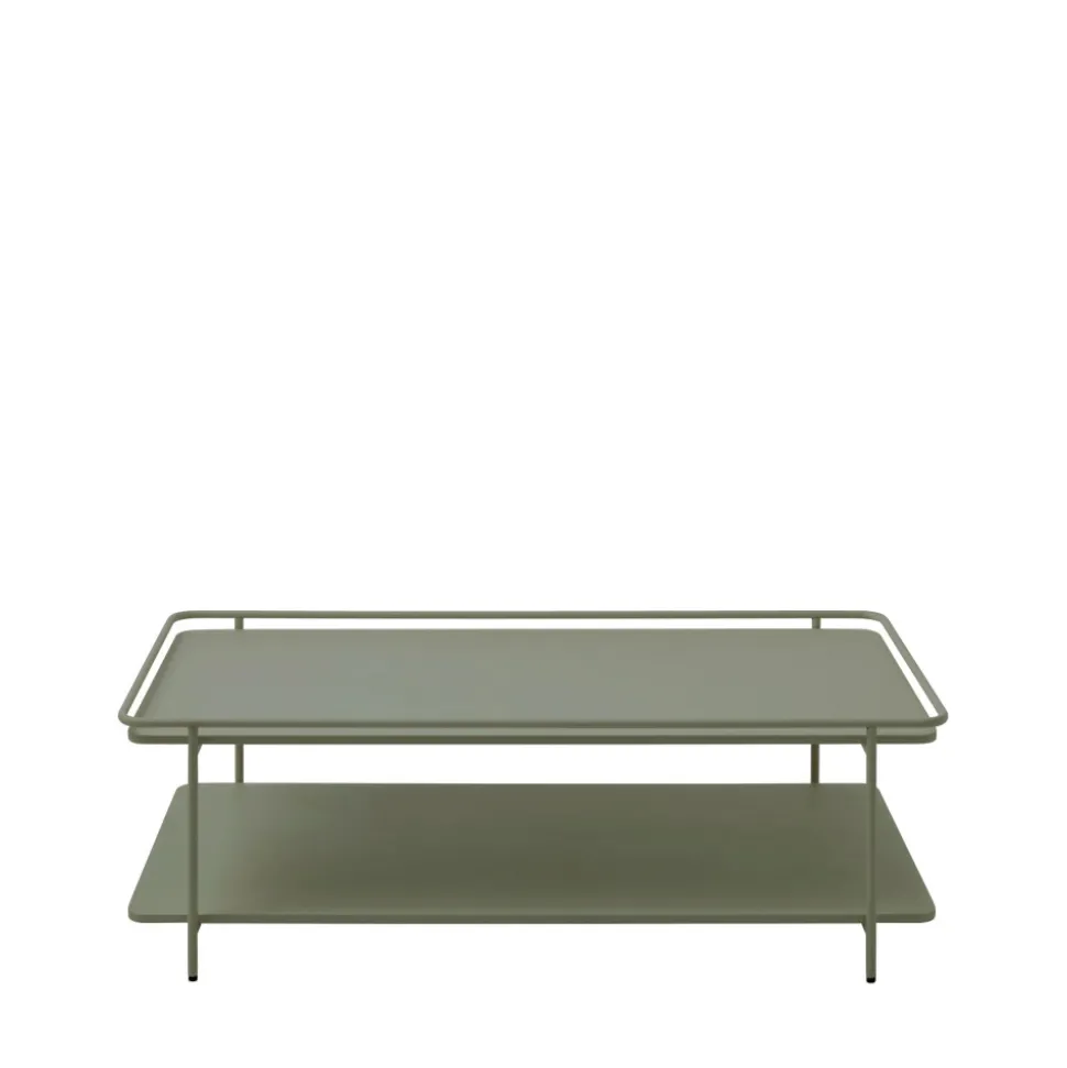 SARANDA Table basse 2 plateaux en métal