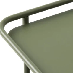 SARANDA Table basse carrée 2 plateaux en métal 75x75cm