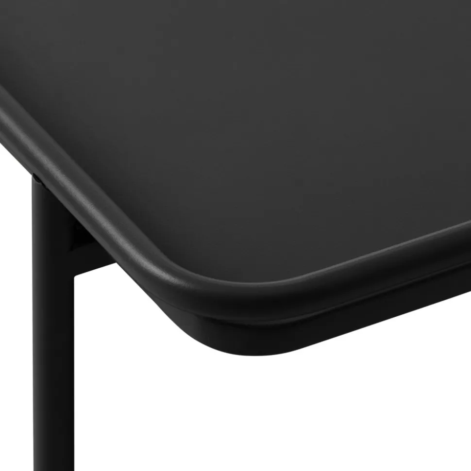 SARANDA Table basse carrée 2 plateaux en métal 75x75cm