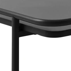 SARANDA Table basse carrée 2 plateaux en métal 75x75cm