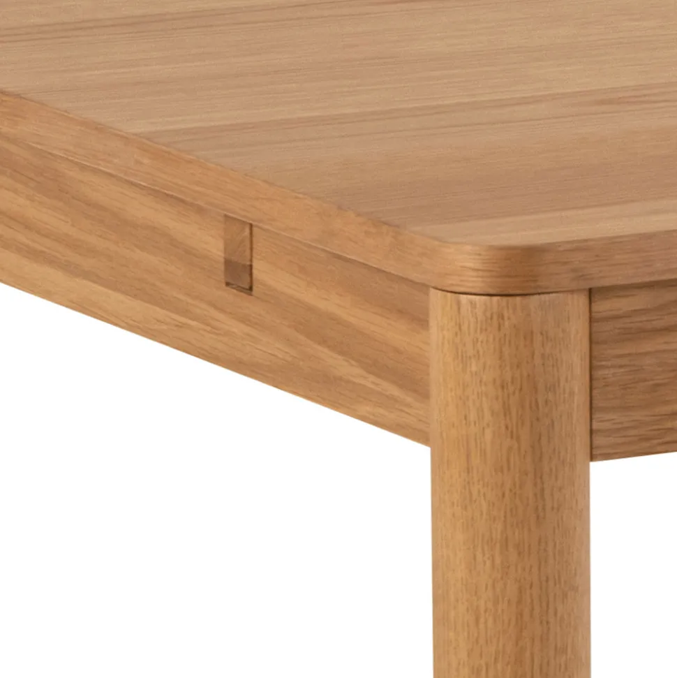 SAVACOU Table à manger extensible 8 à 12 personnes en bois 200-300x100cm