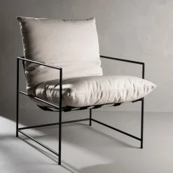 SEDALIA Fauteuil en tissu et métal