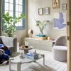 SETTLE DOWN Meuble TV 2 portes, 2 tiroirs en bois L200cm