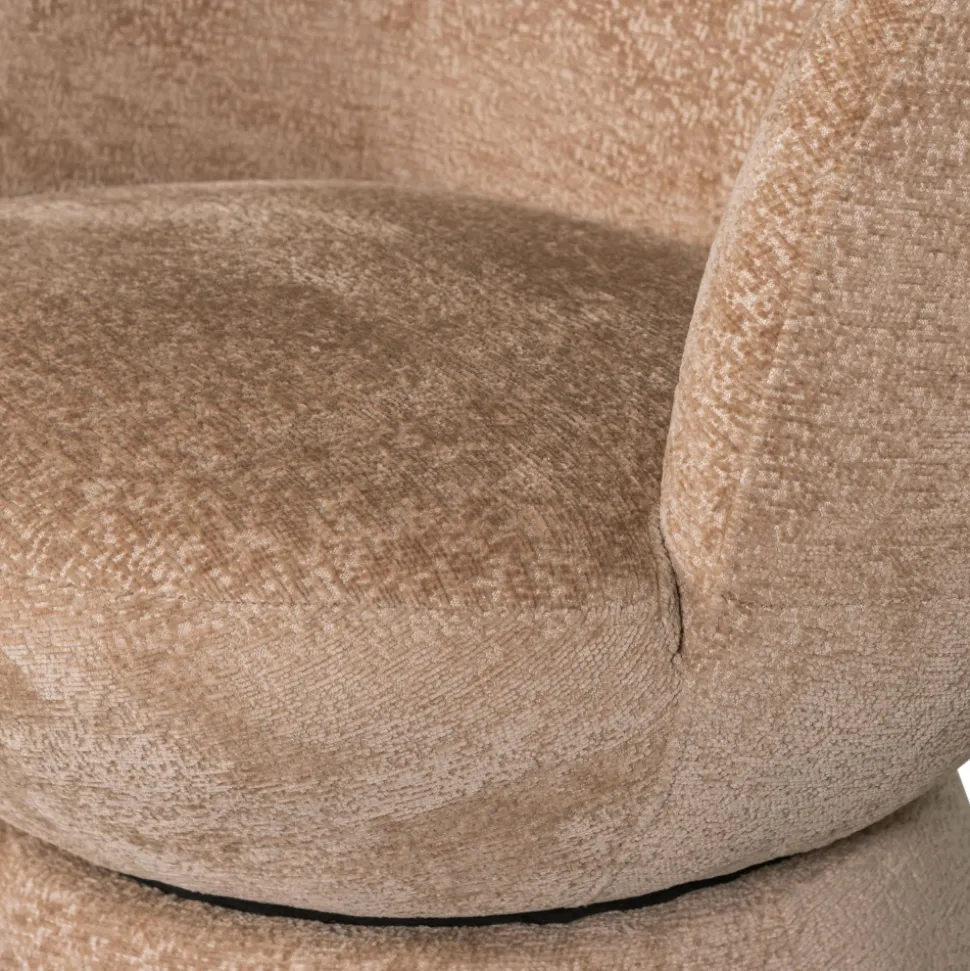 SHUFFLE Fauteuil pivotant en tissu