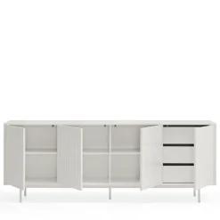 SIERRA Buffet en bois 4 portes 3 tiroirs L211cm