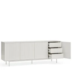 SIERRA Buffet en bois 4 portes 3 tiroirs L211cm